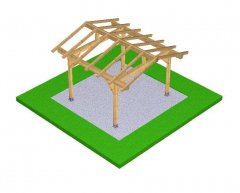 DIY Construction project for gazebo TYPE 3 390x400