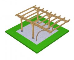DIY Construction project for gazebo TYPE 2 390x600
